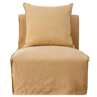 Como Armless Wheat Slipper Chair Cover - 1 Seater - 101 x 87 x 78cm 
