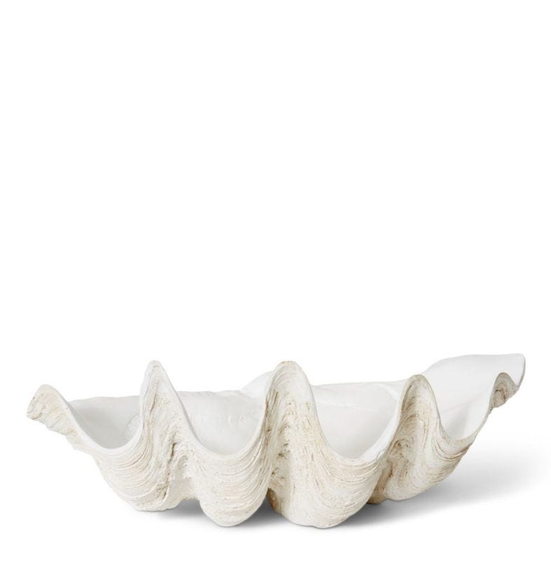 Oversized clam shop shell